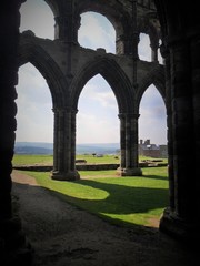 Obraz premium A view through Whitby Abbey