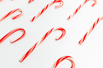 Candy cane on white background