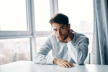 businessman working on his laptop in office