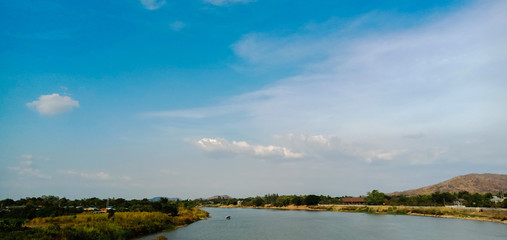 landscape with lake and clouds