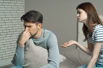 young couple having an argument at home
