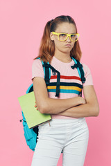 girl with books