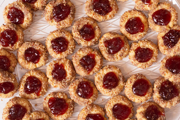 Cherry Almond Thumbprint Cookies