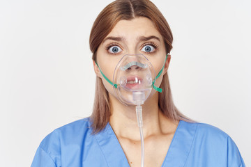 woman with facial mask