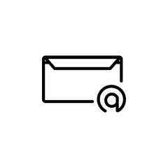 message icon design line style, email icon, logo and presentation template