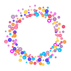 Obraz premium Social media marketing, Communication concept.