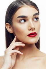 Obraz premium beautiful woman bare shoulders clean skin
