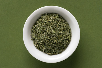 Dried Dill in a bowl