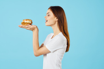 woman with cake