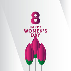 Happy women's day vector template