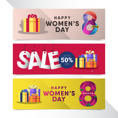 Happy women's day vector template