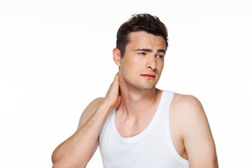 portrait of young man isolated on white background