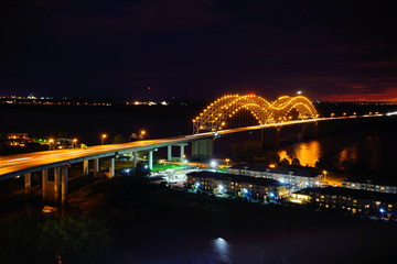 Memphis Mississippi river front landscape, State of Tennessee