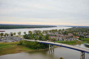 Fototapeta na wymiar Memphis Mississippi river front landscape, State of Tennessee