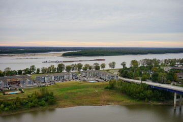 Obraz premium Memphis downtown and riverfront building, State of Tennessee