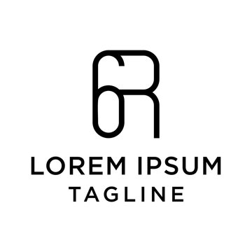 initial letter logo 6R, R6 logo template