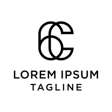 initial letter logo 6C, C6 logo template