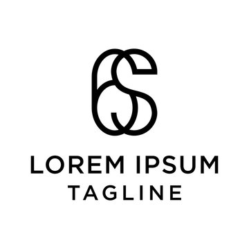 initial letter logo 6S, S6 logo template 