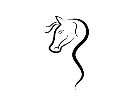 Horse Logo Template Vector illustration