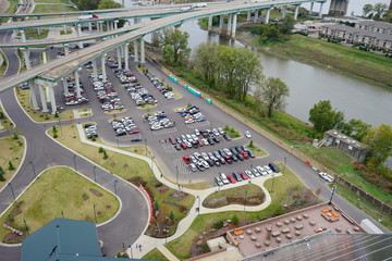 Mississippi river front park at Memphis 