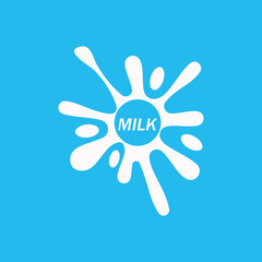 Splash MILK vector illustration Background design template
