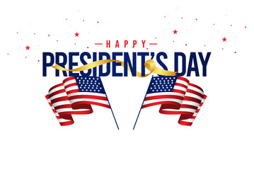 Happy president's day vector template. Design for banner, greeting cards or print.