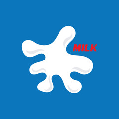 Splash MILK vector illustration Background design template