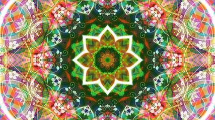 Kaleidoscope Mandala Art Design Abstract Background