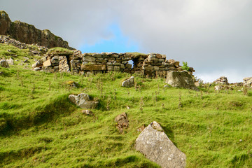 Ruin of farmer's croft on Isle of Skye
