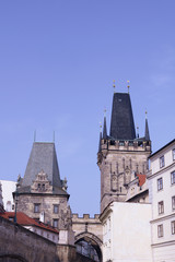 Fototapeta na wymiar Roofline in Prague, Czech Republic