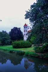 Fototapeta na wymiar Village park in Czech Republic