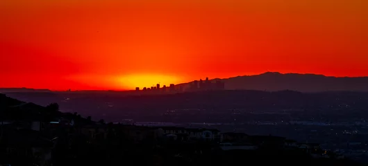 Peel and stick wallpaper Red Los Angeles Sunset