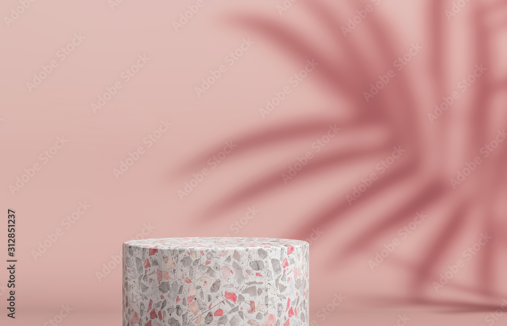 Aufkleber natural beauty poduim backdrop with empty cylinder box for cosmetic product display. fashion beauty 