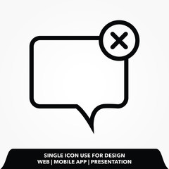 close message line icon design