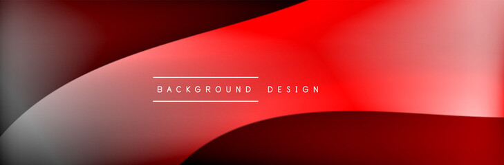 Obraz premium Flowing waves with 3d shadow effects and fluid gradients. Dynamic trendy abstract background. Vector Illustration