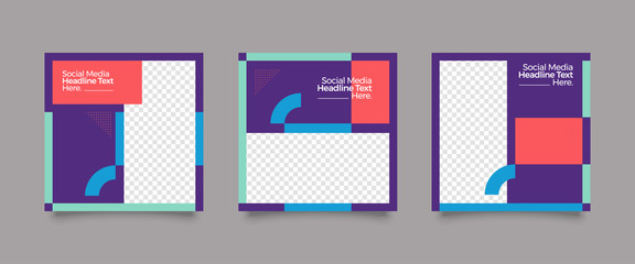 Modern promotion square web banner for social media mobile apps. Elegant sale and discount promo backgrounds for digital marketing	