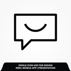 icon funny chat graphic design vector