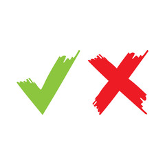 Brushed Accept and Decline Check Marks