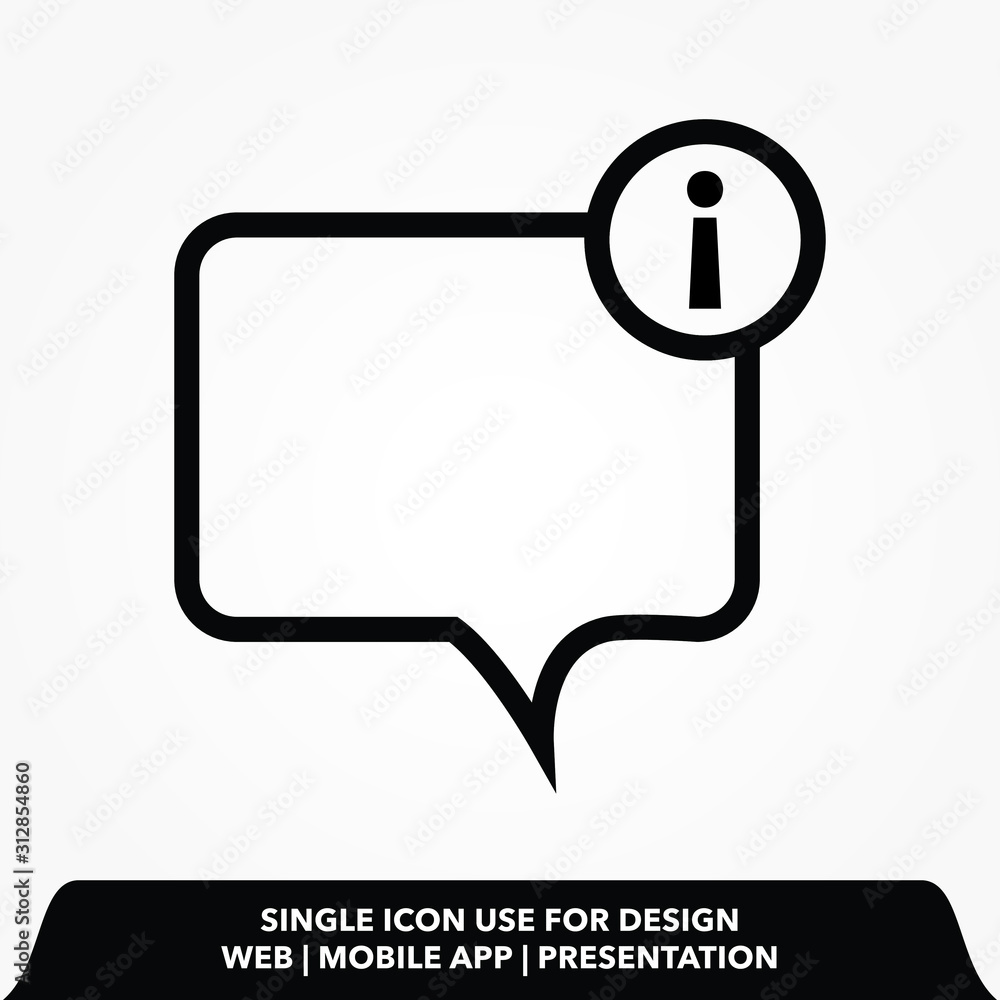 Poster message information line icon design