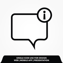message information line icon design