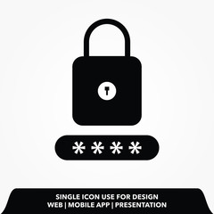 lock sign icon. lock password sign icon