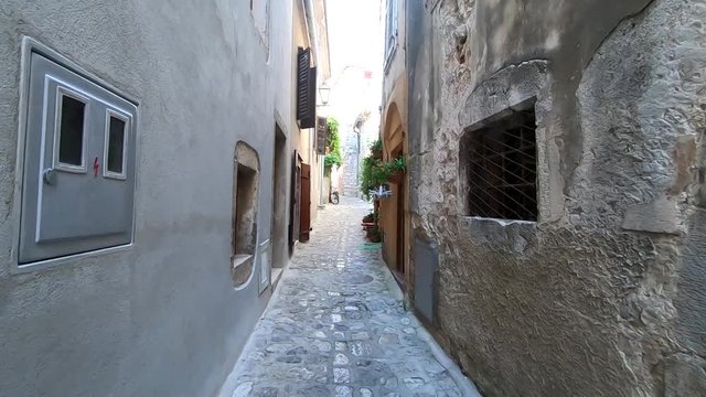  Streets of Krk town in Croati