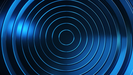 Abstract graphic background and texture, blue circles circles, layers. Science and technology...