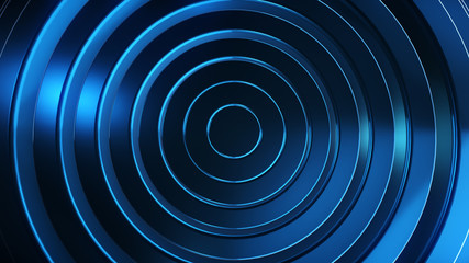 Abstract graphic background and texture, blue circles circles, layers. Science and technology...