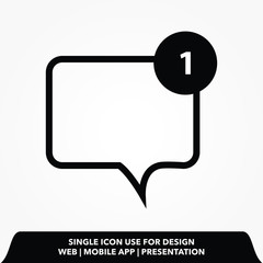 New Message, Dialog, Chat Speech Bubble Notification icon vector