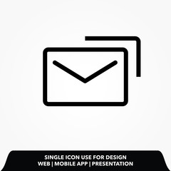messages line icon design vector illustration