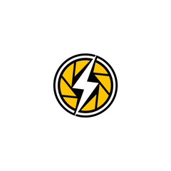 volt and lens logo design