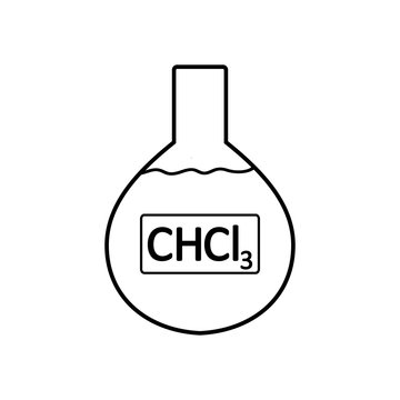 Laboratory Glass With Chloroform.