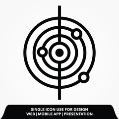 Outline radar icon.radar vector illustration.