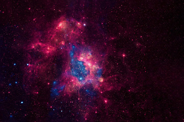 Fototapeta na wymiar Beautiful, deep space. In pink and blue tones.Elements of this image were furnished by NASA